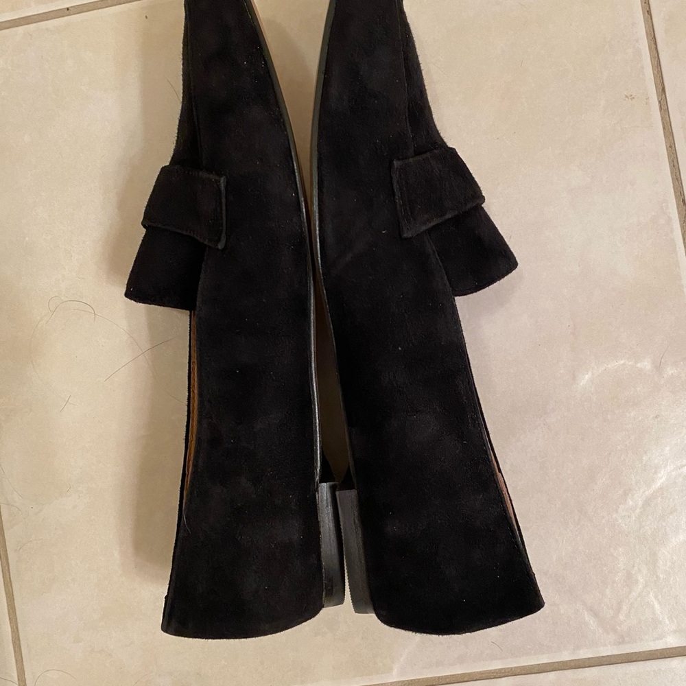 J.jill j Jill Black Suede Leather Loafers Velvety texture Holidays Career preppy - Picture 4 of 7